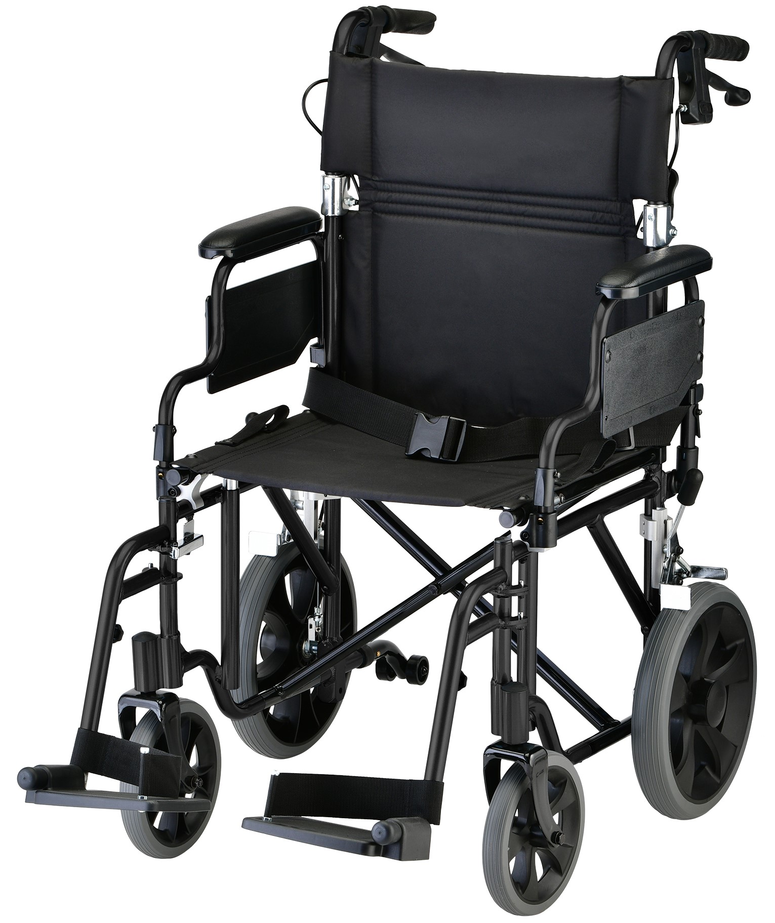 19 inch Transport Chair with 12″ Rear Wheels