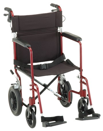 20 inch Transport Chair with 12″ Rear Wheels